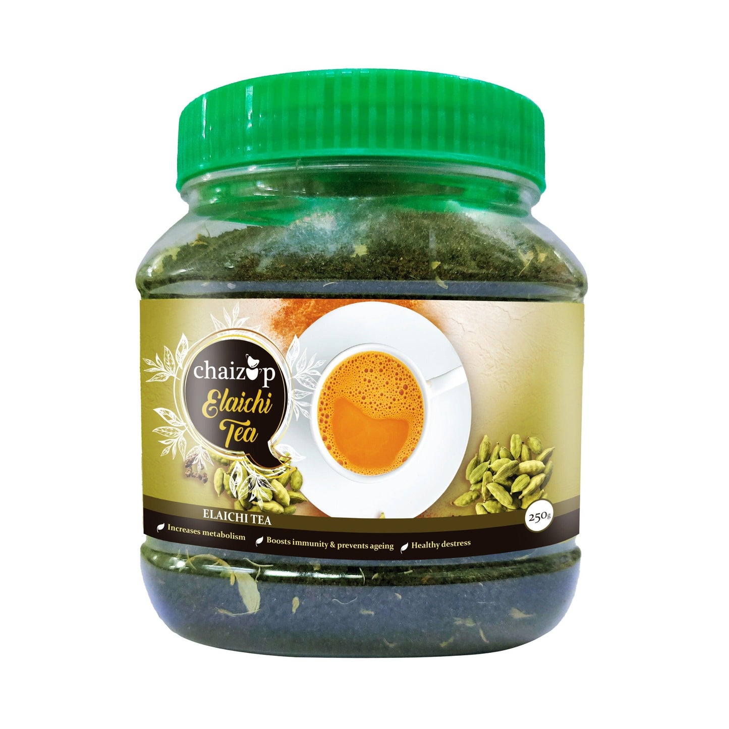 Chaizup Premium Elachi CTC Tea - 250gm | Loose Leaf Tea | Elachi Flavours | Loose Leaf Blend for Authentic Flavours & Perfect Brew | 250gm