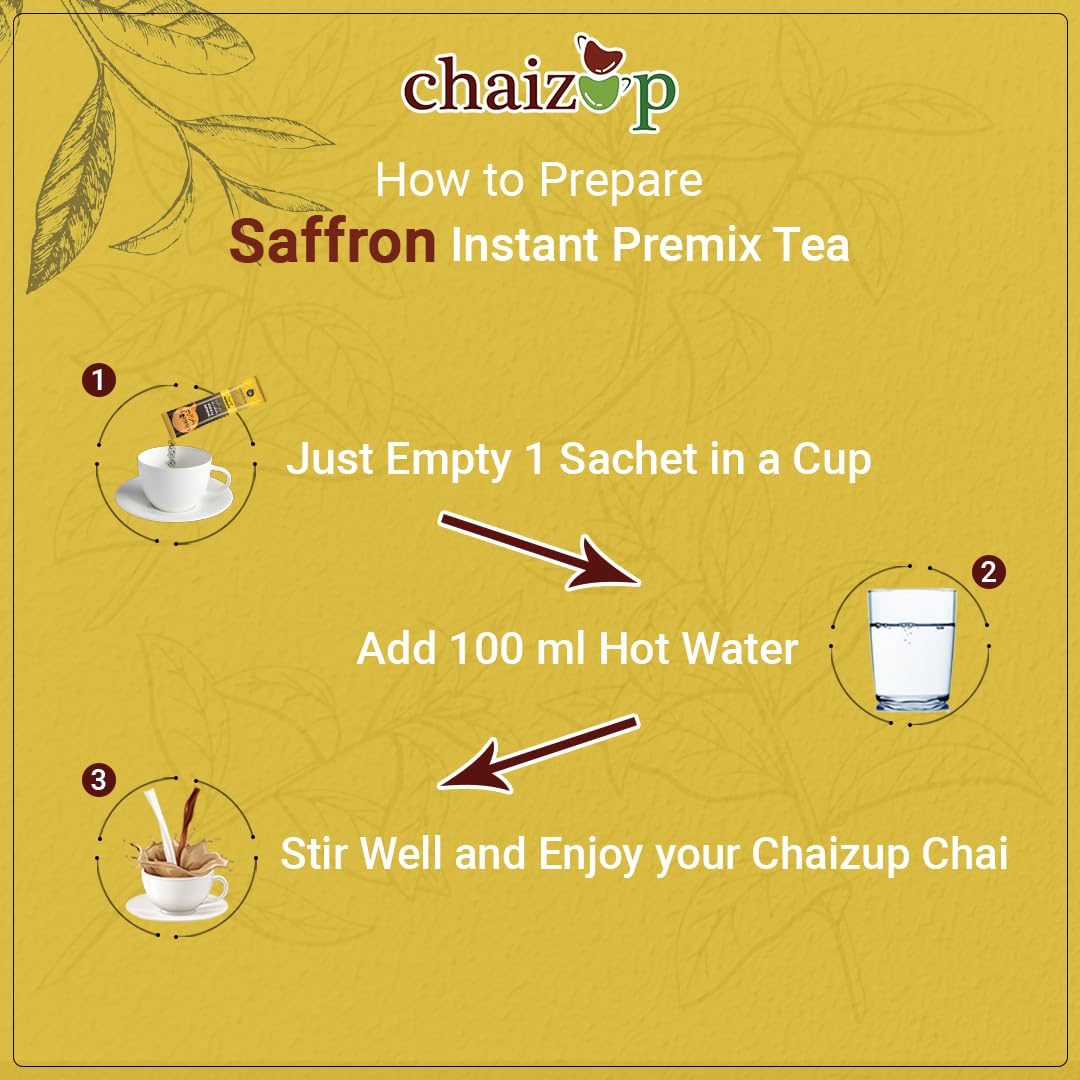 Chaizup Instant Premix Ginger + Cardamom + Saffron Tea Can | Assorted Combo Pack Of 3 Flavors | 500gm x 3 Can | 1500 Gm | Premix Chai Powder