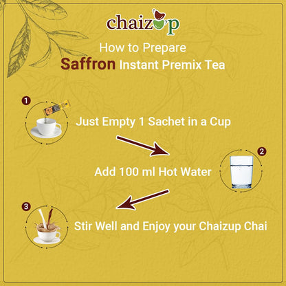 Chaizup Instant Premix Ginger + Cardamom + Saffron Tea Can | Assorted Combo Pack Of 3 Flavors | 500gm x 3 Can | 1500 Gm | Premix Chai Powder