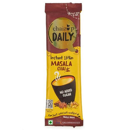 Chaizup Daily No Sugar Instant Masala + Cardamom Tea | 18 No SUgar Masala + 18 No Sugar Cardamom | 36 Sachets | Instant Premix Tea | Premix Tea Powder