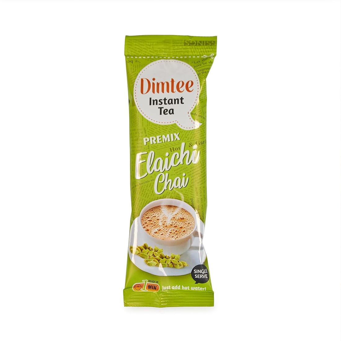 Chaizup Dimtee Premix Instant Cardamom Chai 36 Sachet | 36 Serves | Instant Premix Tea | Premix Tea Powder | Ready To Drink