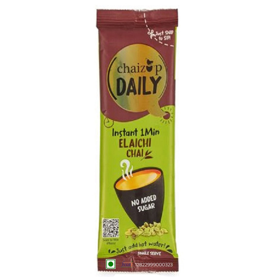 Chaizup Daily No Sugar Instant Masala + Cardamom Tea | 18 No SUgar Masala + 18 No Sugar Cardamom | 36 Sachets | Instant Premix Tea | Premix Tea Powder