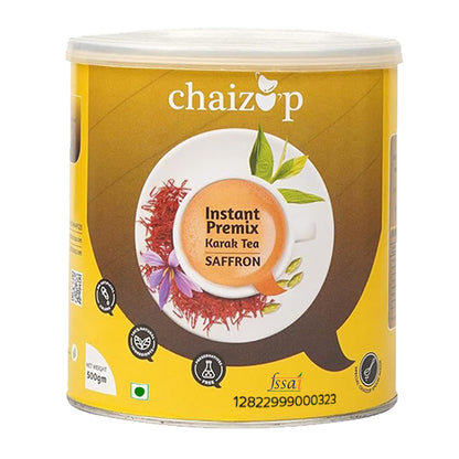 Chaizup Instant Masala + Ginger + Saffron Premix Tea Can | Assorted Combo Pack Of 3 Flavours | 500gm x 3 Can | Instant Chai | Ready To Drink | 1500 Gm | Premix Chai Powder