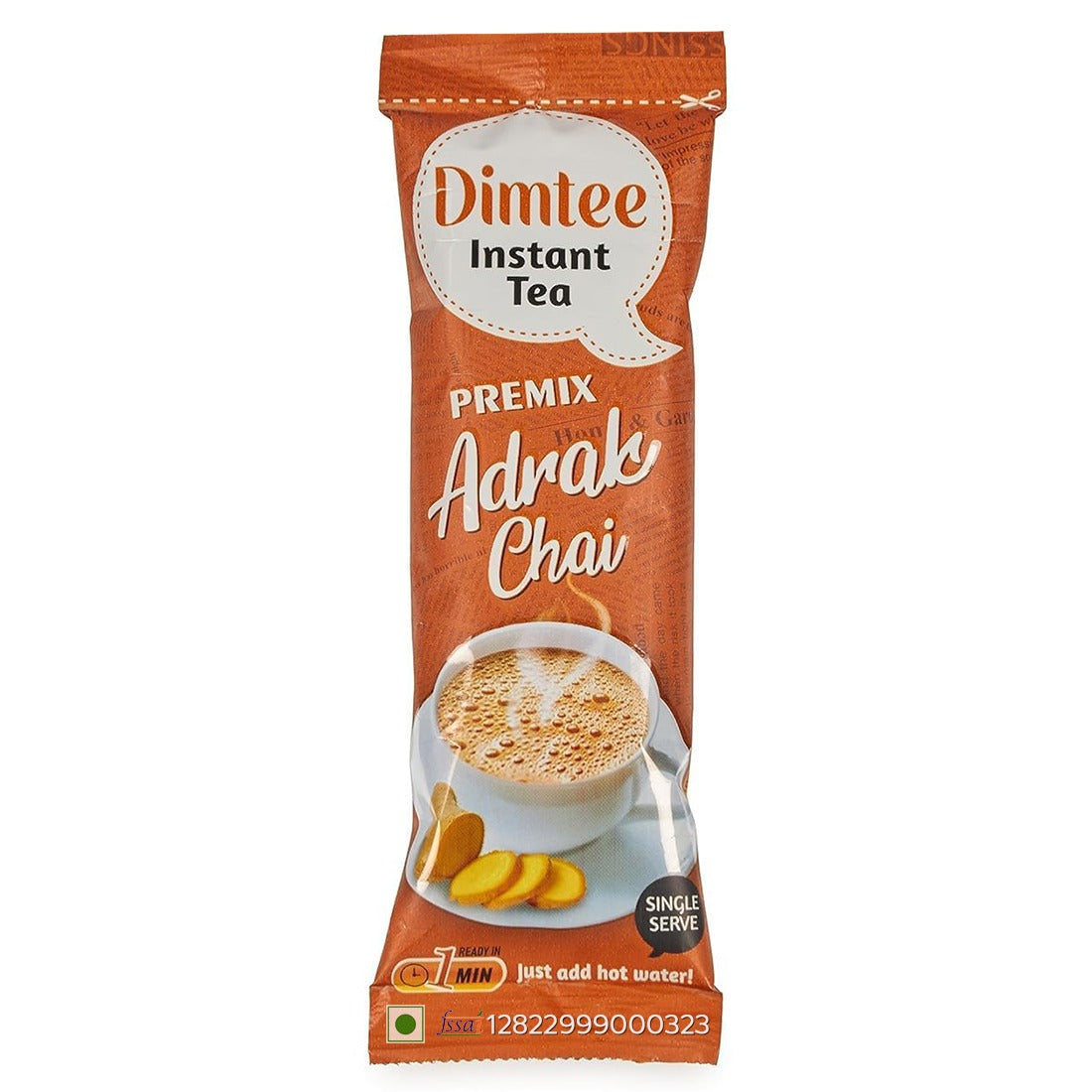 Chaizup Dimtee Instant Premix Masala + Ginger + Cardamom Tea | 12 Masala + 1 2Ginger + 12 Cardamom | Instant Premix Tea | Premix Tea Powder