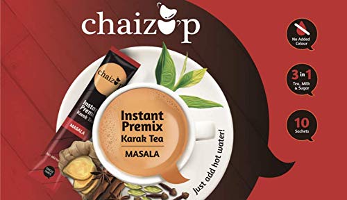 Chaizup Instant Premix Masala Chai | 30 Sachets - 30 Serves | 3 Mono Box | Instant Premix Tea | Premix Tea Powder | Ready To Drink