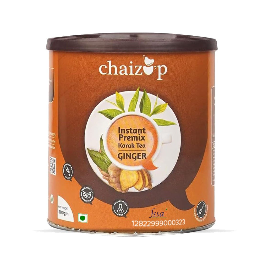 Chaizup Instant Premix Ginger + Cardamom + Saffron Tea Can | Assorted Combo Pack Of 3 Flavors | 500gm x 3 Can | 1500 Gm | Premix Chai Powder