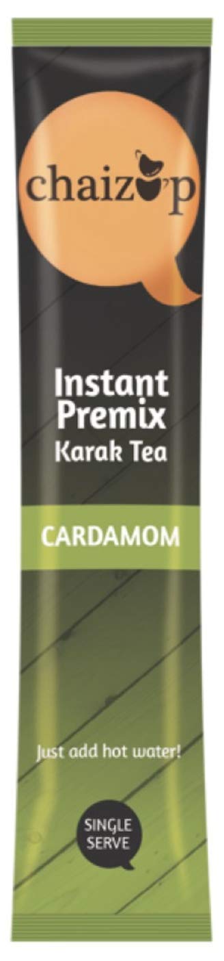 Chaizup Instant Cardamom, Ginger, Saffron and Masala Premix Tea - Karak Ready to Drink Chai with, Aromatic and Flavored Tea, Masala Tea Powder, Pack of 4 X 10 Sachets