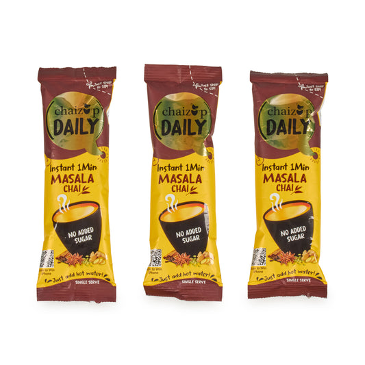 Chaizup Instant Premix Masala Tea NO ADDED SUGAR 9gm x 30 sachet,Daily Instant 1 Min Chai - Quick  Flavorful Chai Anytime