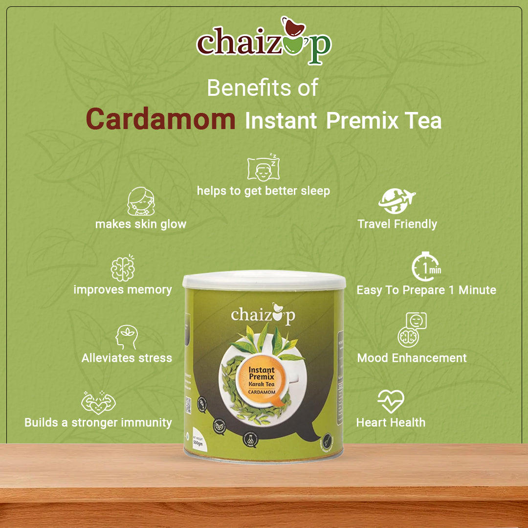 Cardamom Tea Premix -500gm Can packaging for 35 serve