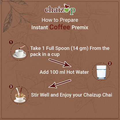 CHAIZUP Premium Instant Premix Coffee - Instant Powder Mix, Premium Coffee Taste, 1Kg Poly, Bag