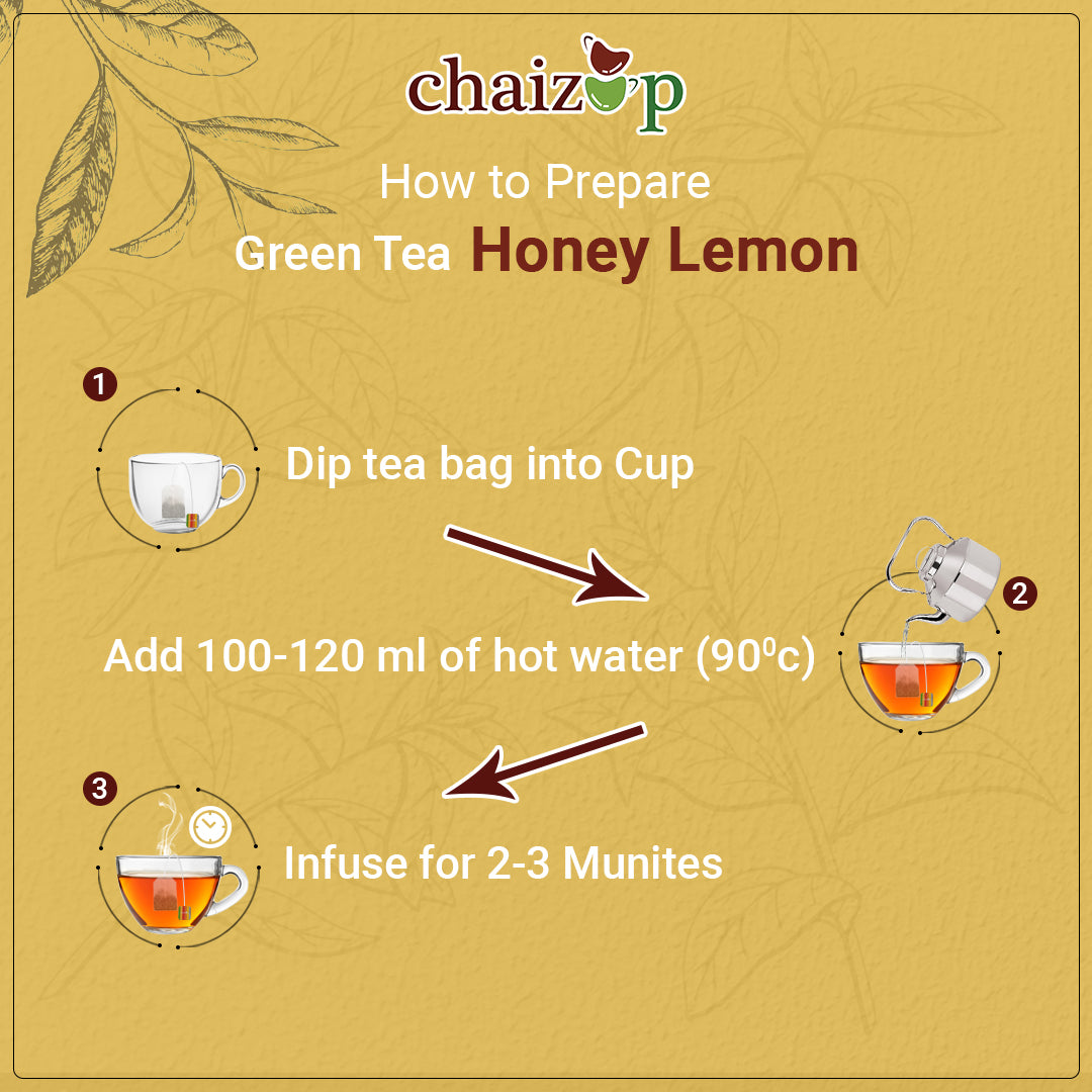 Chaizup Green Tea Lemon Honey 25 Tea Bags