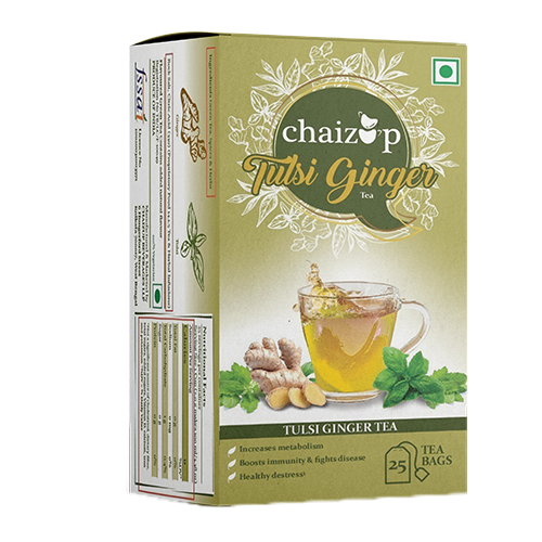 TULSI GINGER GREEN TEA – 25 TEA BAGS