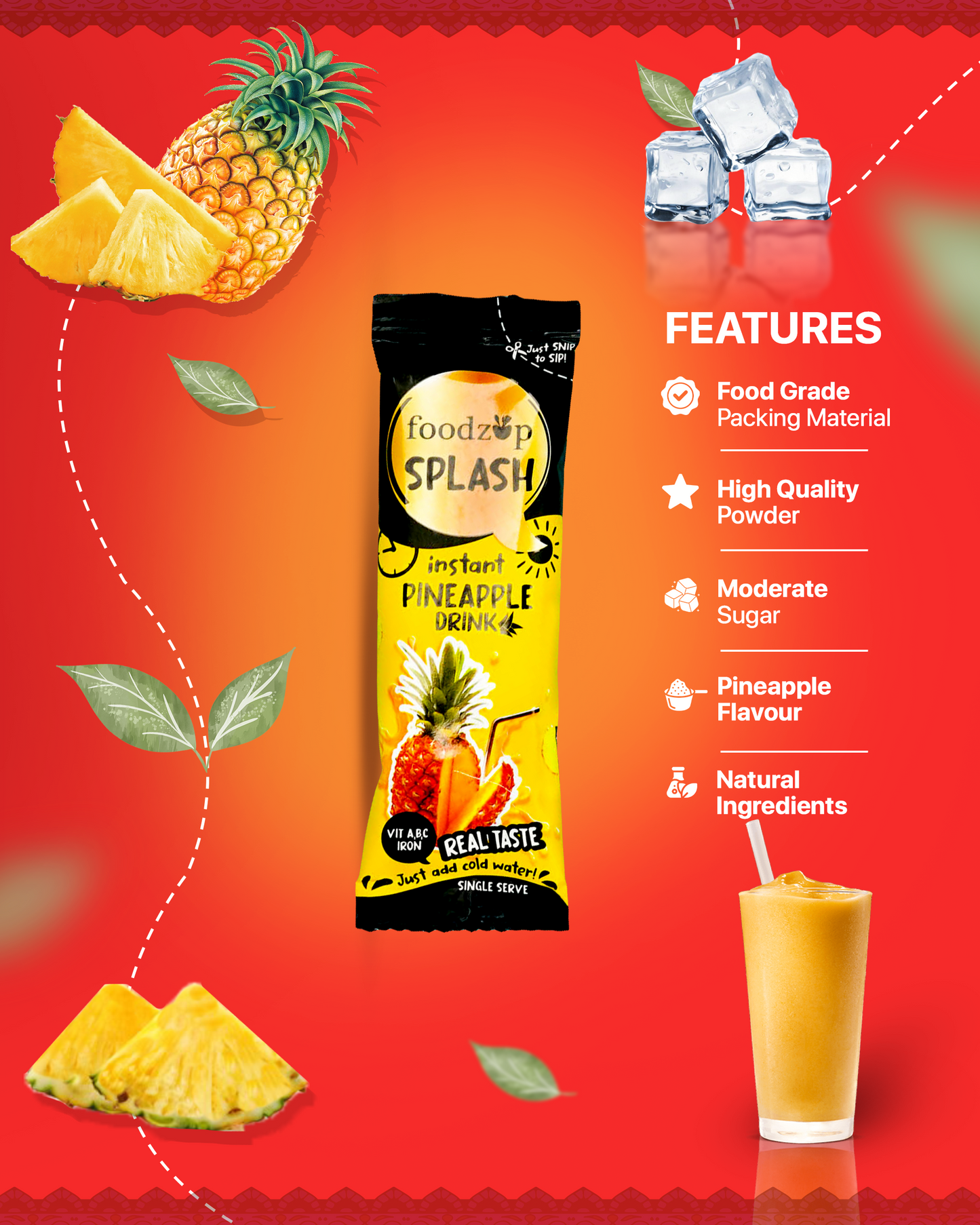 Pineapple drink Splash (30 sachets) - Chaizup