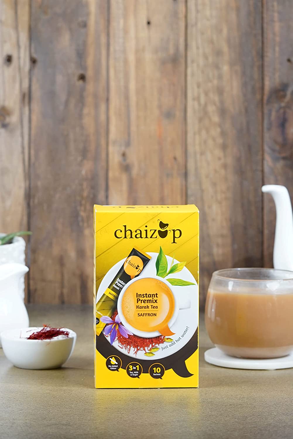 Instant Saffron Premix Tea (10 Sachets) - Chaizup
